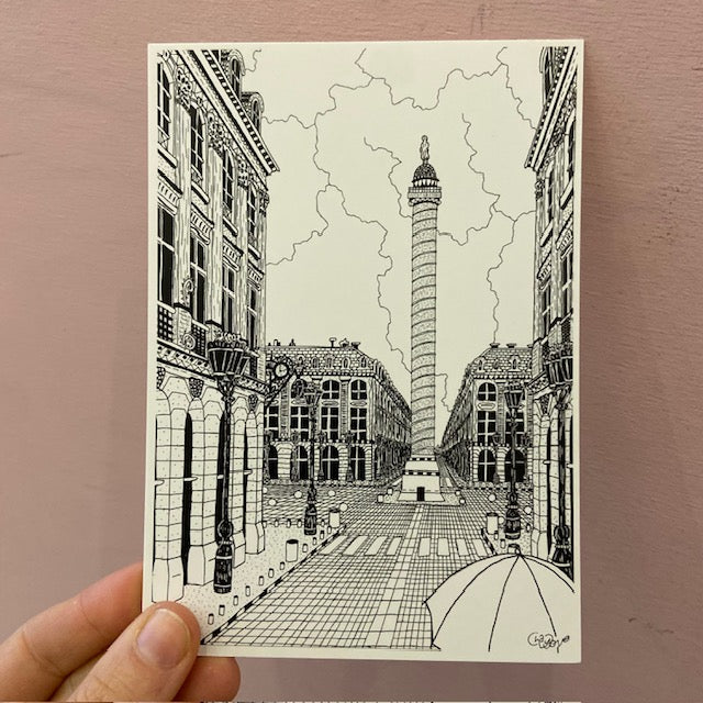 Carte postale paris - Place vendôme