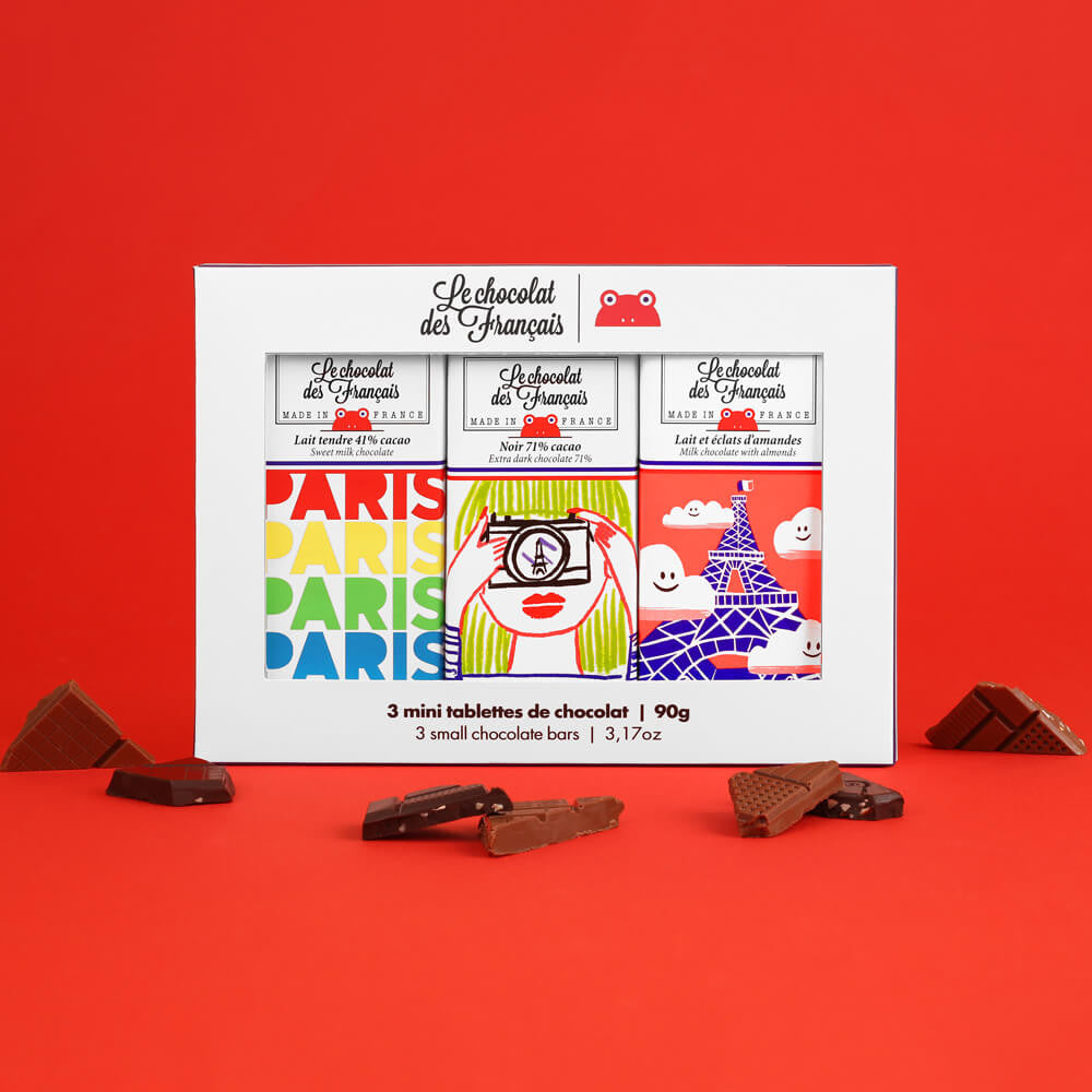 Coffret de 3 tablettines de chocolat bio